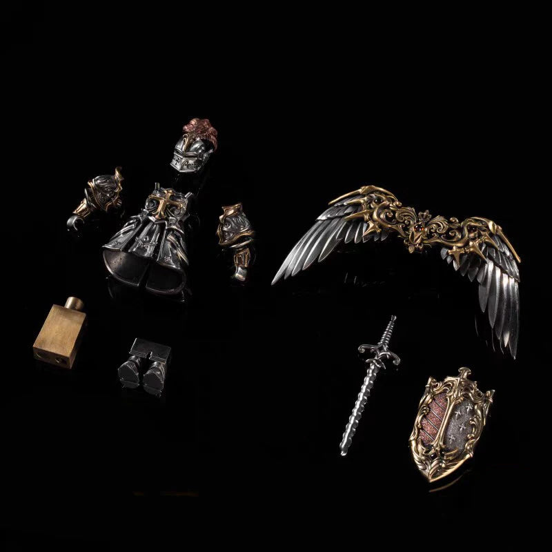 Ancient Tough Character Heroes Delicate Metal Figurine Crusades Templar MOC Building Blocks Magnetic Detachable Bricks Toys