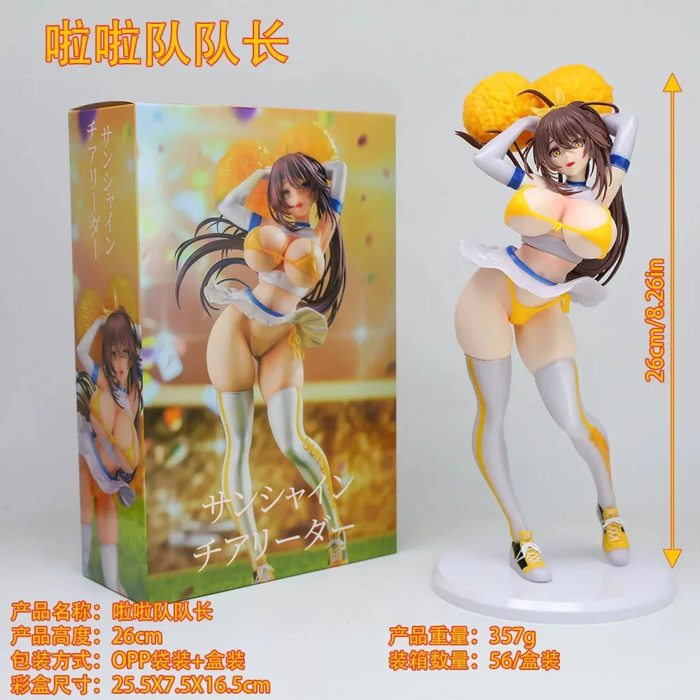 26cm Native Hentail Matsuri Figure Sunshine Cheerleader Sexy Girl PVC Adult Anime Rocket Boy Statue Figure