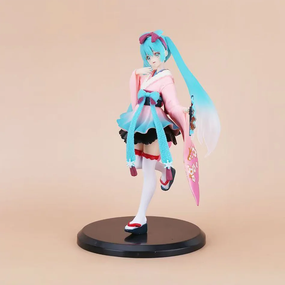 FuRyu TENITOL Tokyo Series Hatsune Miku Kimono Action Figure - Cute Anime Desktop Model Collection Toy Gift