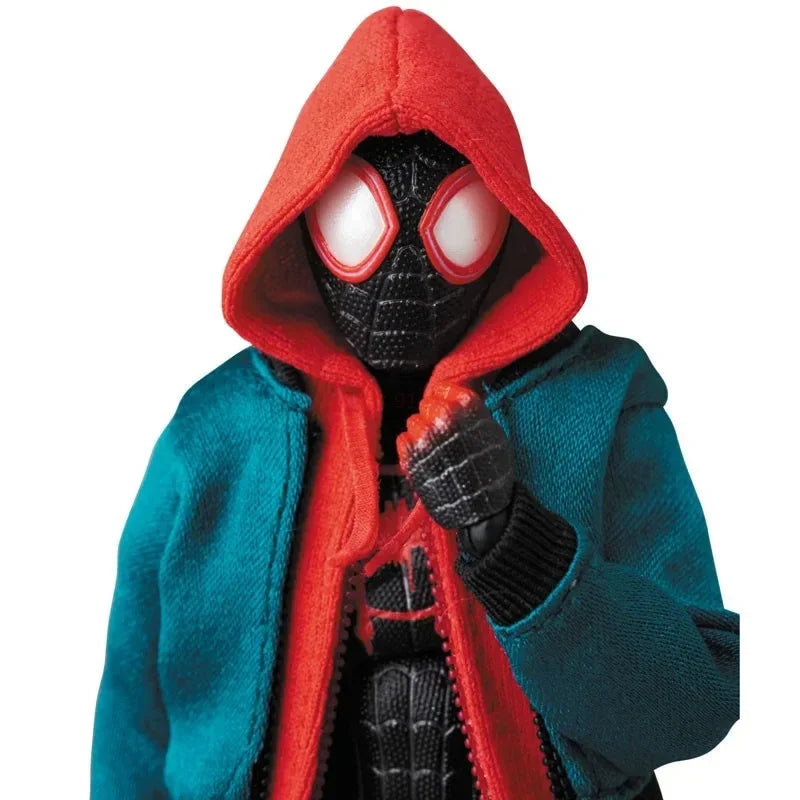 Ko Mafex 107 Spider Man Action Figure Toys 1/12 Spiderman Into The Spider-verse Miles Morales Model Statue Dolls Children Gifts