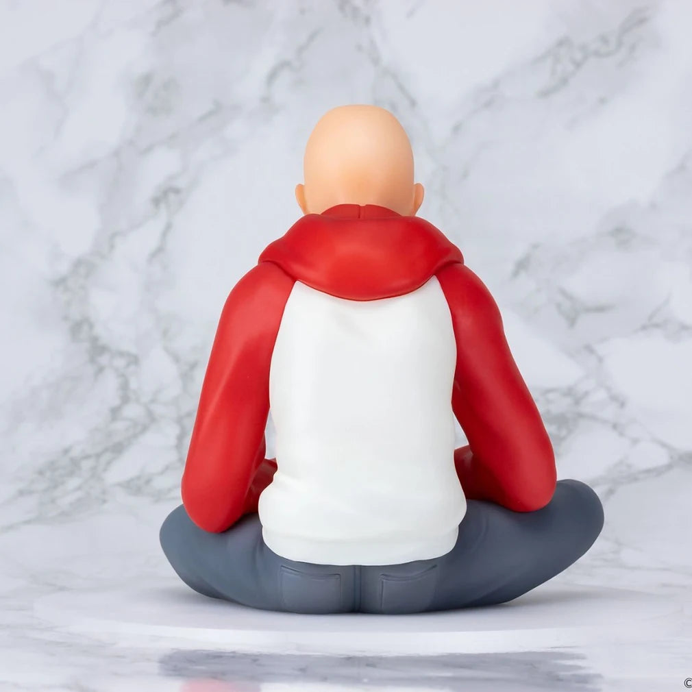 Anime figures Saitama saitama statue figure sitting pose pvc model saitama action figure noodle stopper ornaments birthday gifts