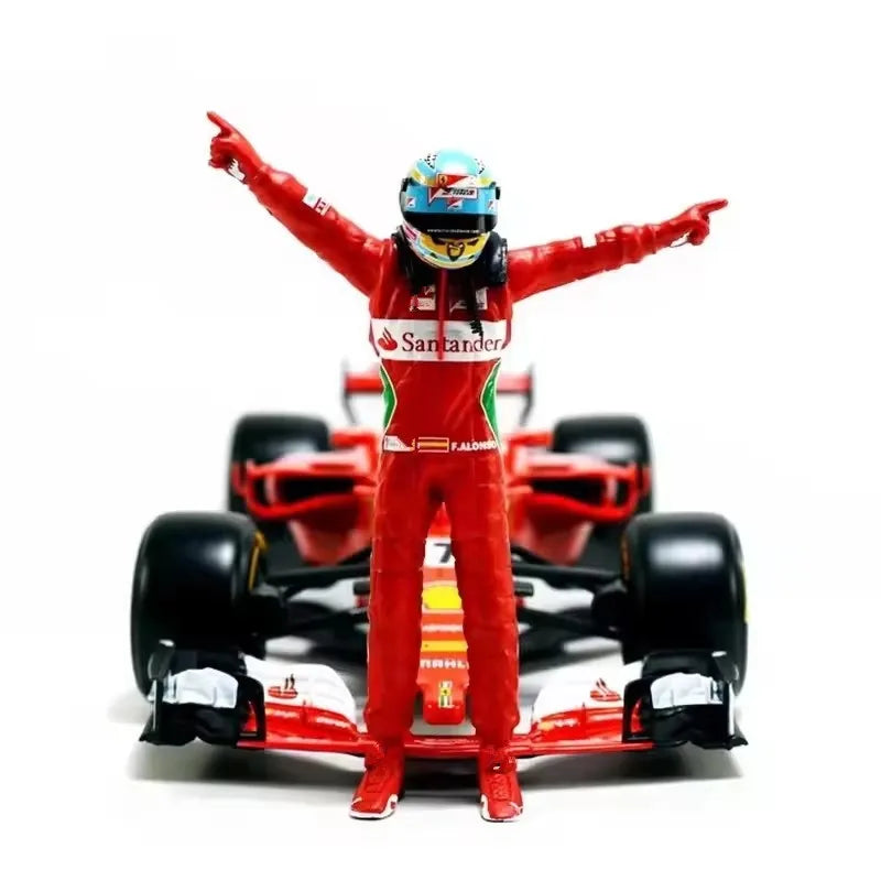 New 1:18 Scale 1Pcs Resin Model Scene Accessory Spain Winning Racing Vehicle Driver Racer Action Figures Collection Display Toy