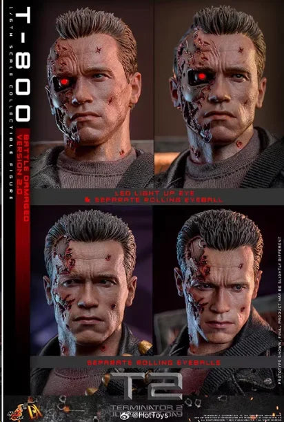 High Quality Hottoys 1/6 Dx46 T-800 Battle Damaged Version 2.0 Action Figure Terminator 2 Judgment Day Collectible Toy In Stock