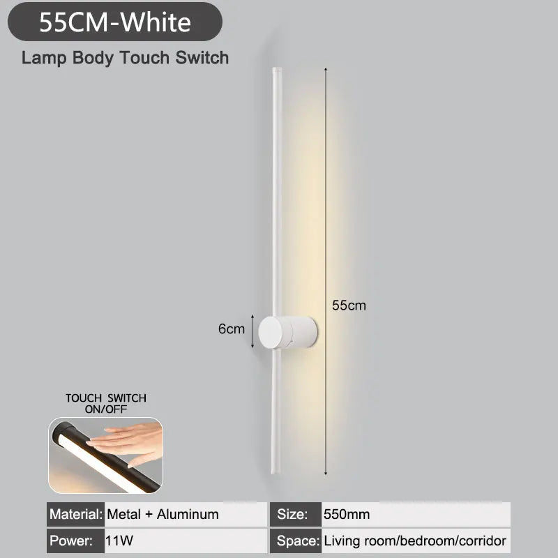 Touch Switch Dimmable LED Wall Lamps Decor for Corridor Bedroom 360° Rotation LED Wall Lights Interior Wall Sconce Lighting Home
