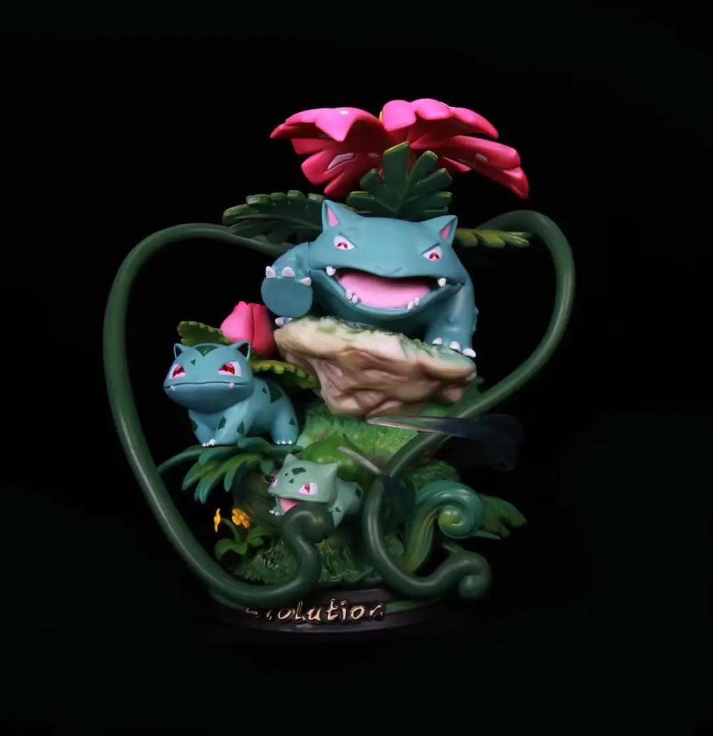 Pokemon Evolution Eevee Anime Figure Charizard Raichu Mewtwo Dragonite Venusaur Gengar Illuminous Figurine PVC Statue Model Toys