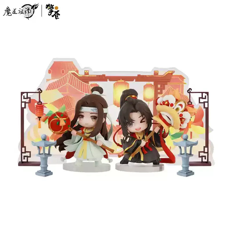 Original Mo Dao Zu Shi Wei Wuxian Lan Wangji "Dance And Music Ascending To The Level" Series Q-Version Figurine Collection Gift