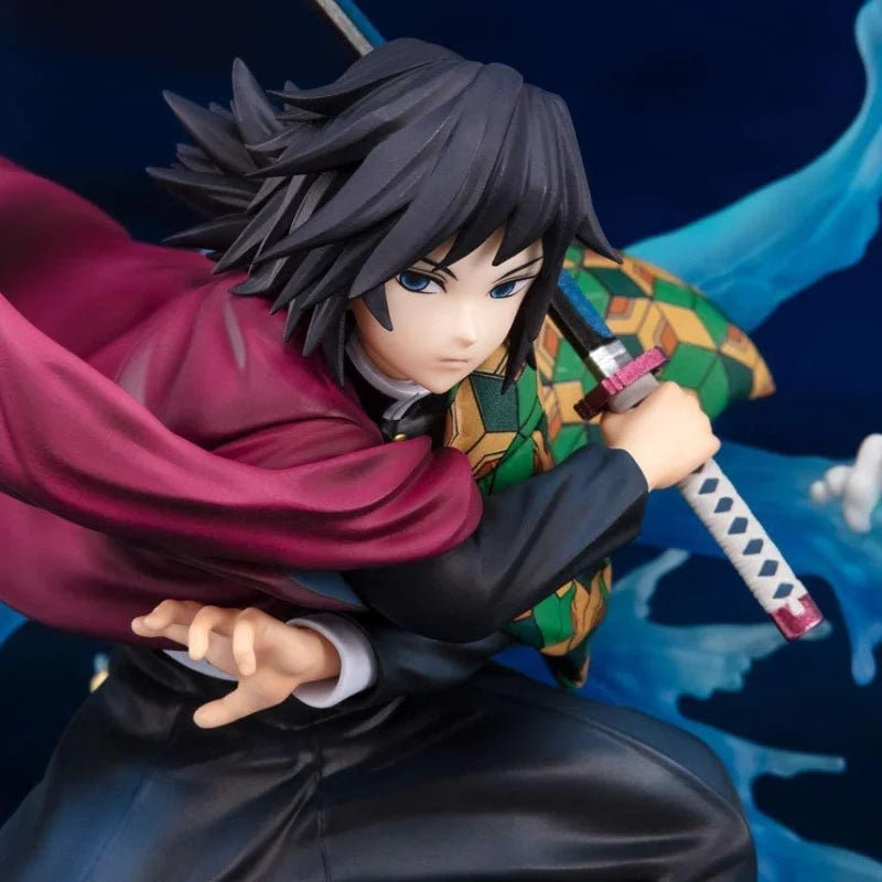 In Stock Demon Slayer Zero Tomioka Giyuu Water Hashira Figure Anime Model Desktop Ornament Kimetsu No Yaiba Statue Kid Toy Gift