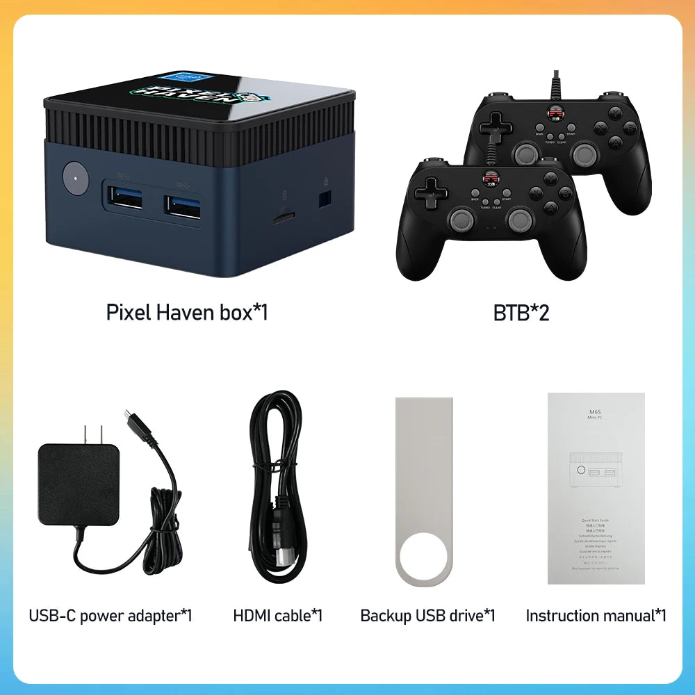 Game Console With 38000+Games Mini PC With N100/Windows 11 Emulators For PS3/PS2/Wii/WiiU/N64/NES/GBA/NDS Plug&Play Game PC