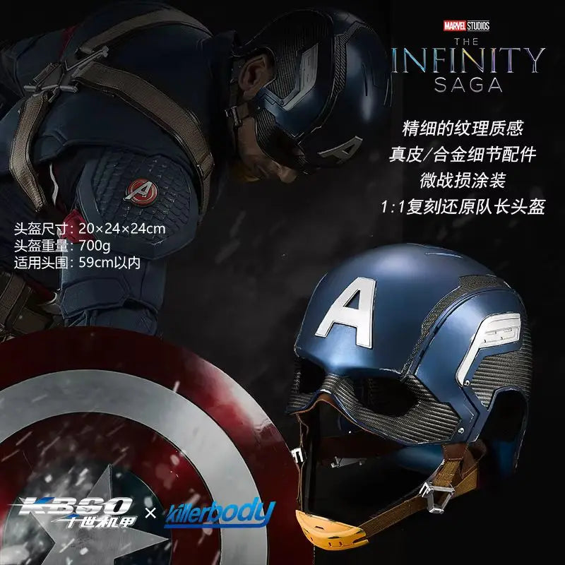 Genuine Killerbody Marvel Captain America Helmet Wearable Collectible 1/1 Mask Cosplay Headset For Fans And Hobbyists