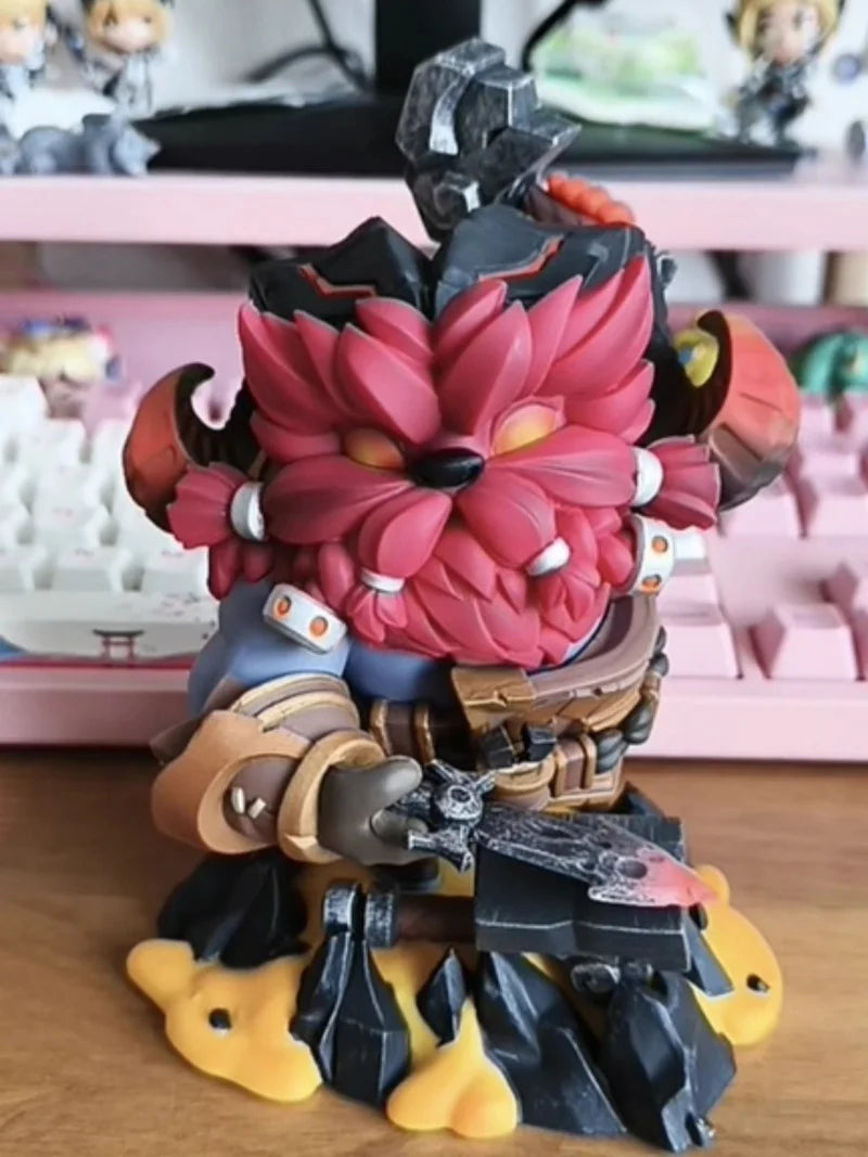 In Stock League Of Legends Ornn Fire Below The Mountain New Edition Q Version Figure Charm Collectible Gift Series Ornaments
