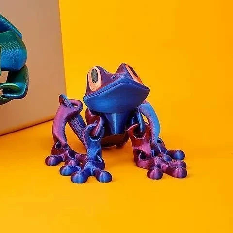 2025 Popular High Tech 3D Printed Magnetic Frog Fridge Sticker Movable Joint Glow in The Dark Dragon Toy