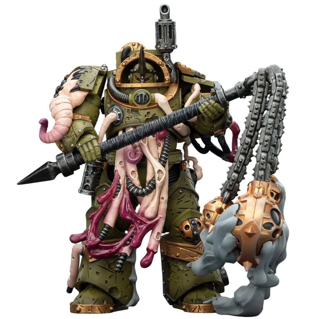 HIPLAY JOYTOY Warhammer 40K Horus Heresy Death Guard Plague Marine Icon bearer Blightlord Terminator 1/18 Scale Action Figure