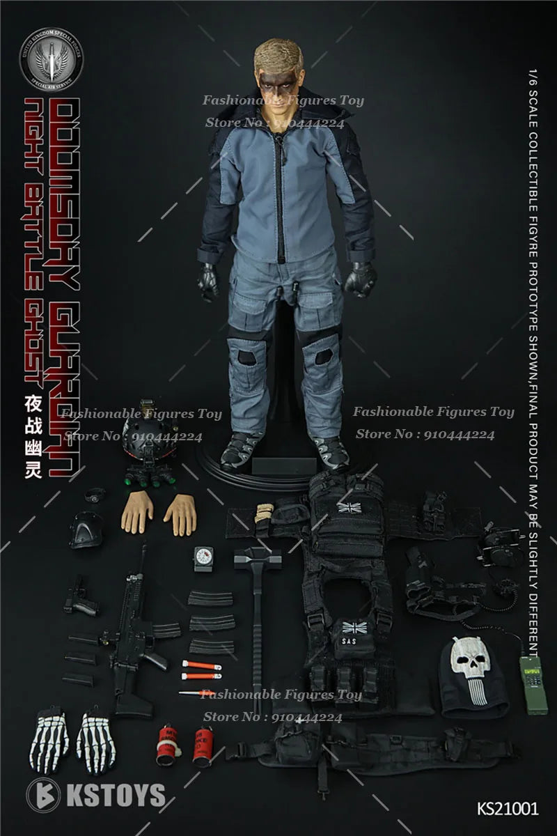 KSTOYS KS21001 1/6 Men Soldier Doomsday Guardian Night Battle Ghost Doll Full Set 12Inch Action Figure Model Collection Toys