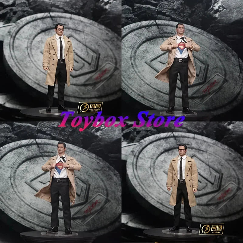 Manipple Studio 1/12 Super Hero Journalist Version Full Set Man Action Figure Clark Kent Body Model Toys Accessory For 6" Head