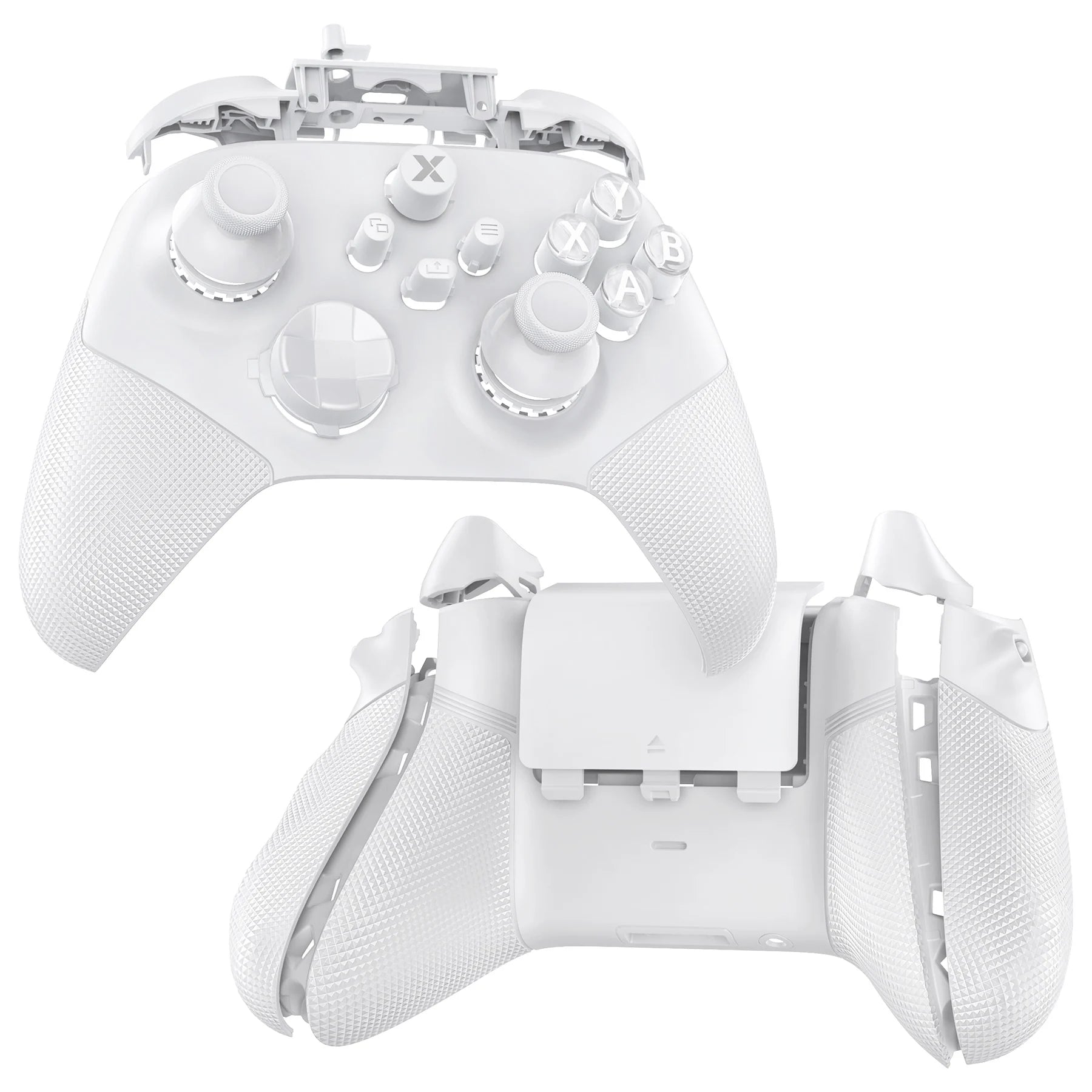 eXtremeRate ASR-Version, vollständiges Set an Shell-Tasten für Xbox Core Controller (Xbox Series X &amp; S Controller) – Diamantstrukturiertes Schwarz