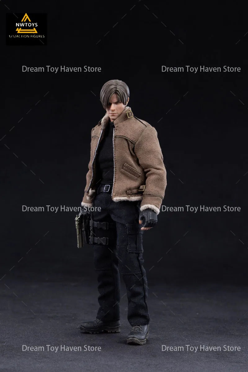 1/12 Scale Male Soldier Leon Special Agent Police Super Flexible Joint Body Model 6Inch Action Figure Collectible
