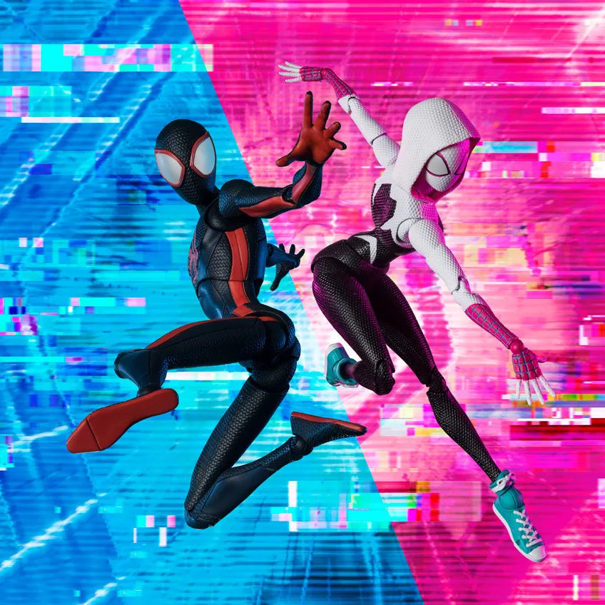 Shf Spider-man Anime Figure Miles Morales Gwen Stacy Action Figures Spiderman Across The Spider-verse Model Toys Pvc