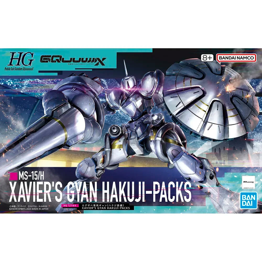 Genuine Bandai GquuuuX Mobile Suit Gundam Original HG 1/144 XAVIER'S GYAN HAKUJI-PACKS Figures Assembly Action Collection Model