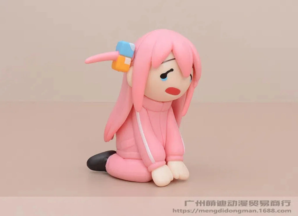 Anime BOCCHI THE ROCK! Gotoh Hitori q-version kawaii Sitting posture Action Figure PVC Model Toys Doll Desk Decor Gifts boxed