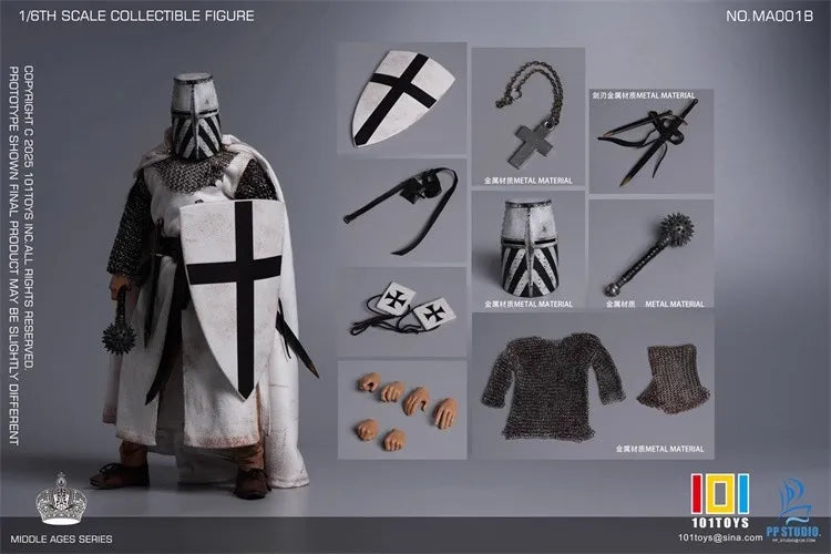 101TOYS MA001 A/B/ 1/6 Soldier Medieval Teutonic Commander/Knight Commander 12" Action Figure Model Toy In Stock