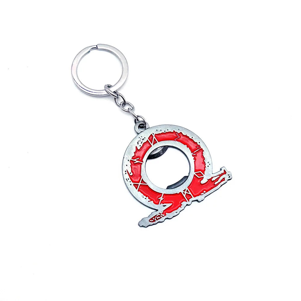 Mini Kratos Sword Key Chain Pendant For Men God of War 9cm Blades of Chaos Tiny Weapon Key Ring with Stand Accessories Keychain