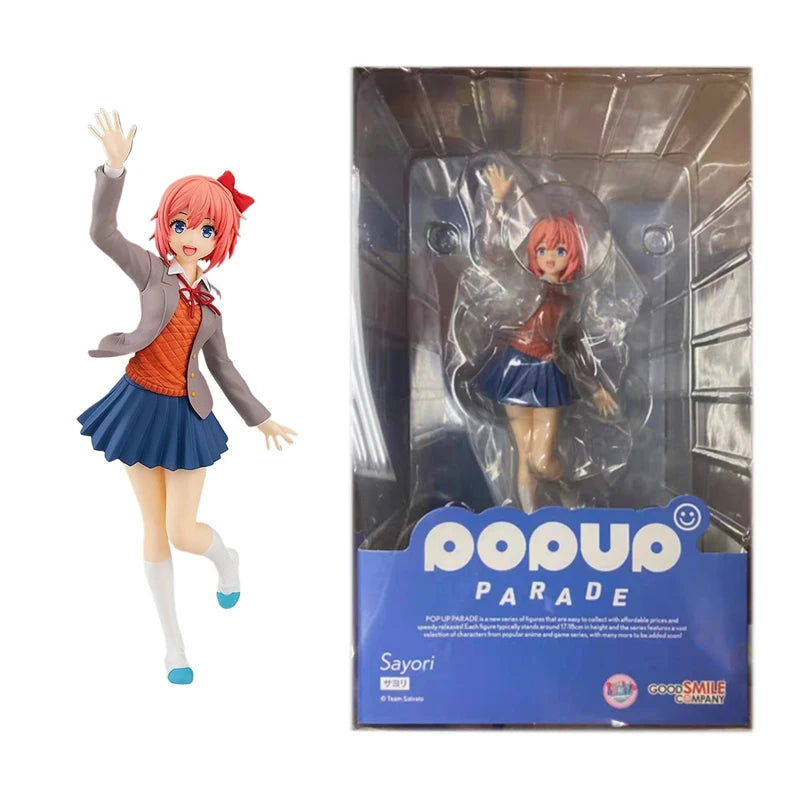 Good Smile Original POP UP PARADE Doki Doki Literature Club! Monika White Dress Ver. Sayori Anime Action Figures Toys Kids Gift