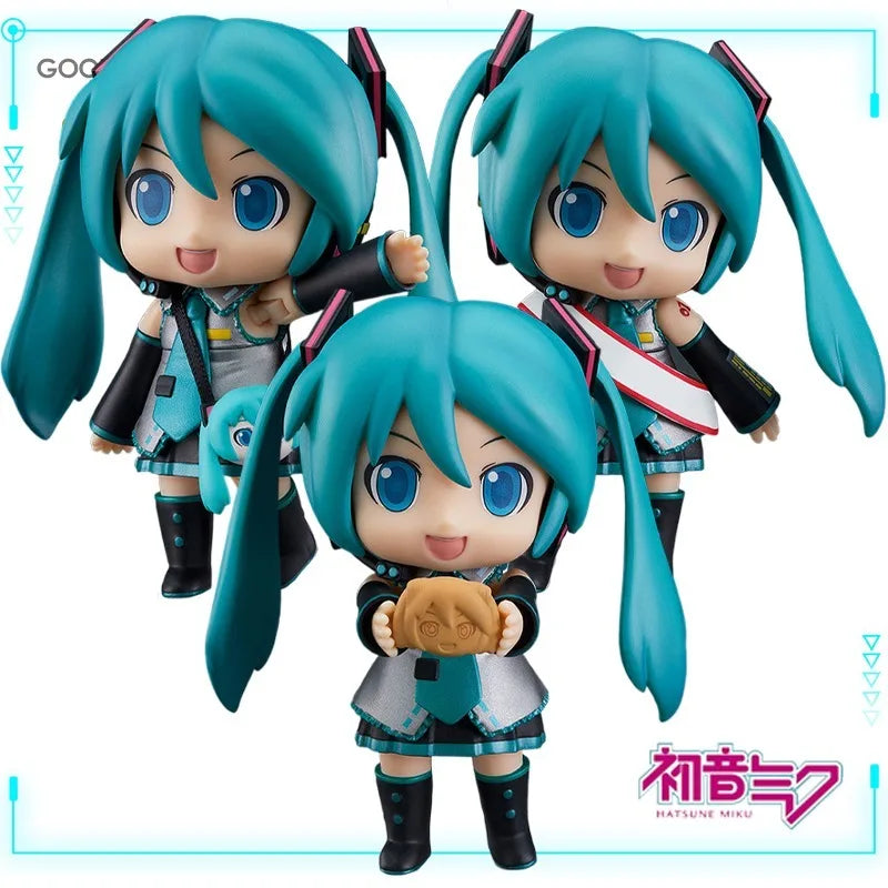 GSC Original Genuine Vocaloid Hatsune Miku Mikudayo Nendoroid 1714 10th Anniversary Ver 10cm Collections Model Toy Figures Gift