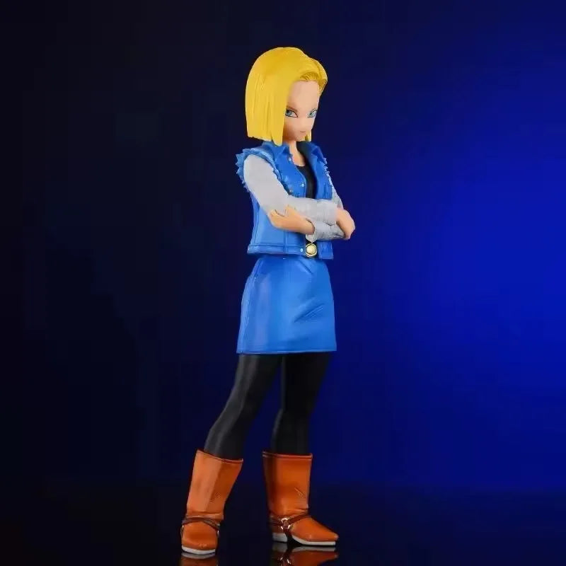 24CM Anime Dragon Ball Z Android 17 18 Figure Android 18 PVC Action Figures Collection Model Toys for Children Christmas Gift’s