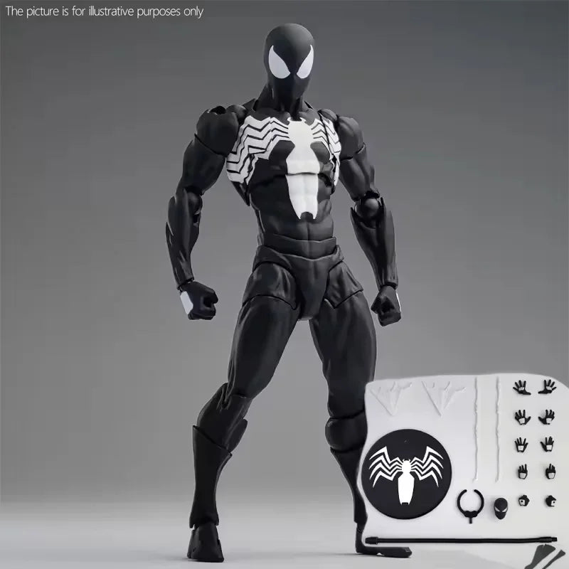 New Spider Man figurine model high-quality PVC black red Spider Man chaotic toy anime style action dolls for collection and gift