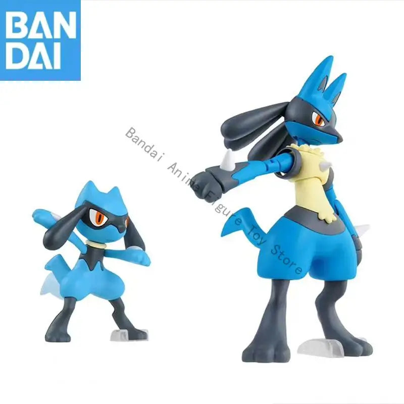 In Stock Original Genuine BANDAI NAMCO Pokemon PLAMO COLLECTION SELECT SERIES 44 Riolu and Lucario Assembly Action model gift