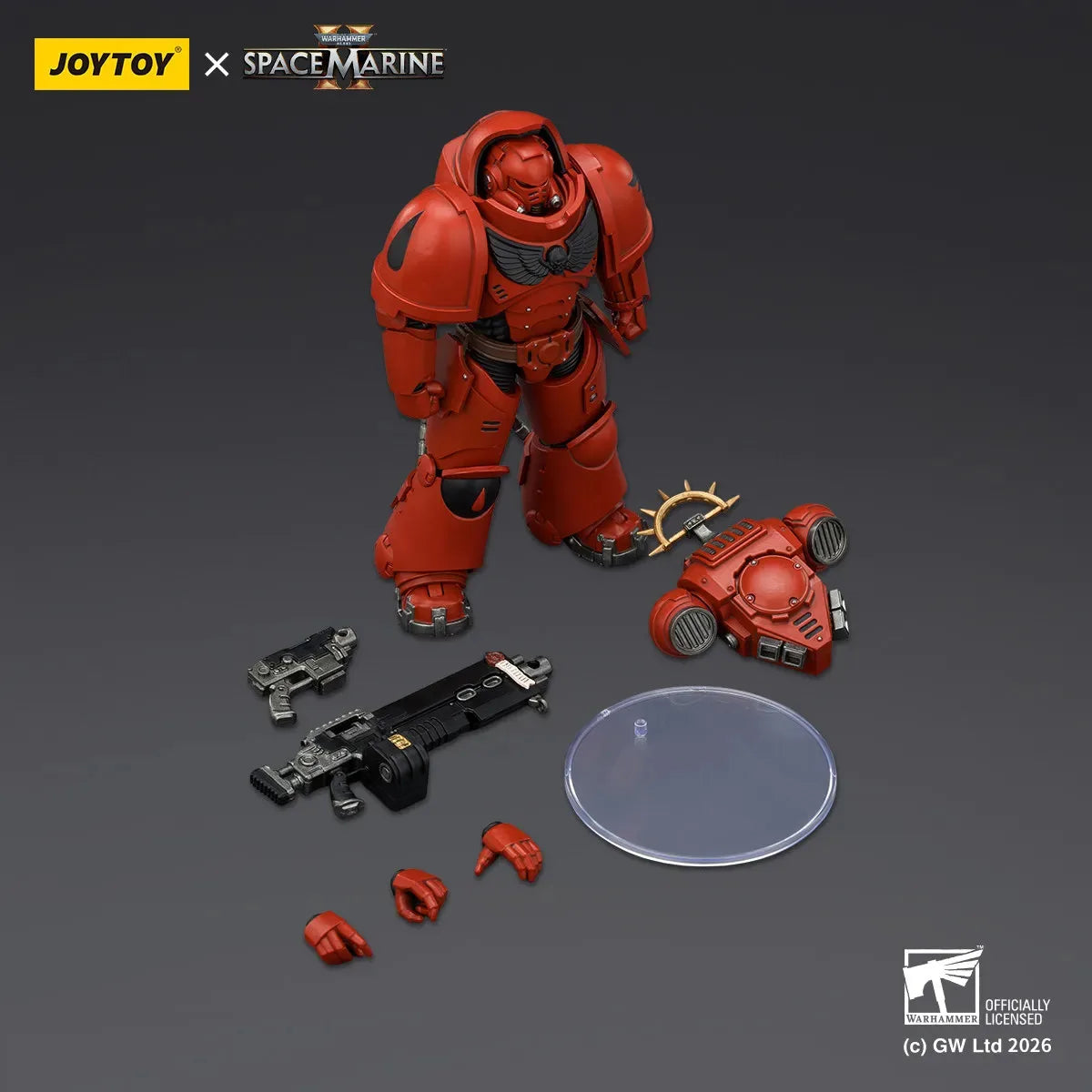 JOYTOY Warhammer 40000/40k Game Edition Blood Angels Heavy Intercessor with Heavy Bolt Rifle and Bolt Pistol Action Figure Doll
