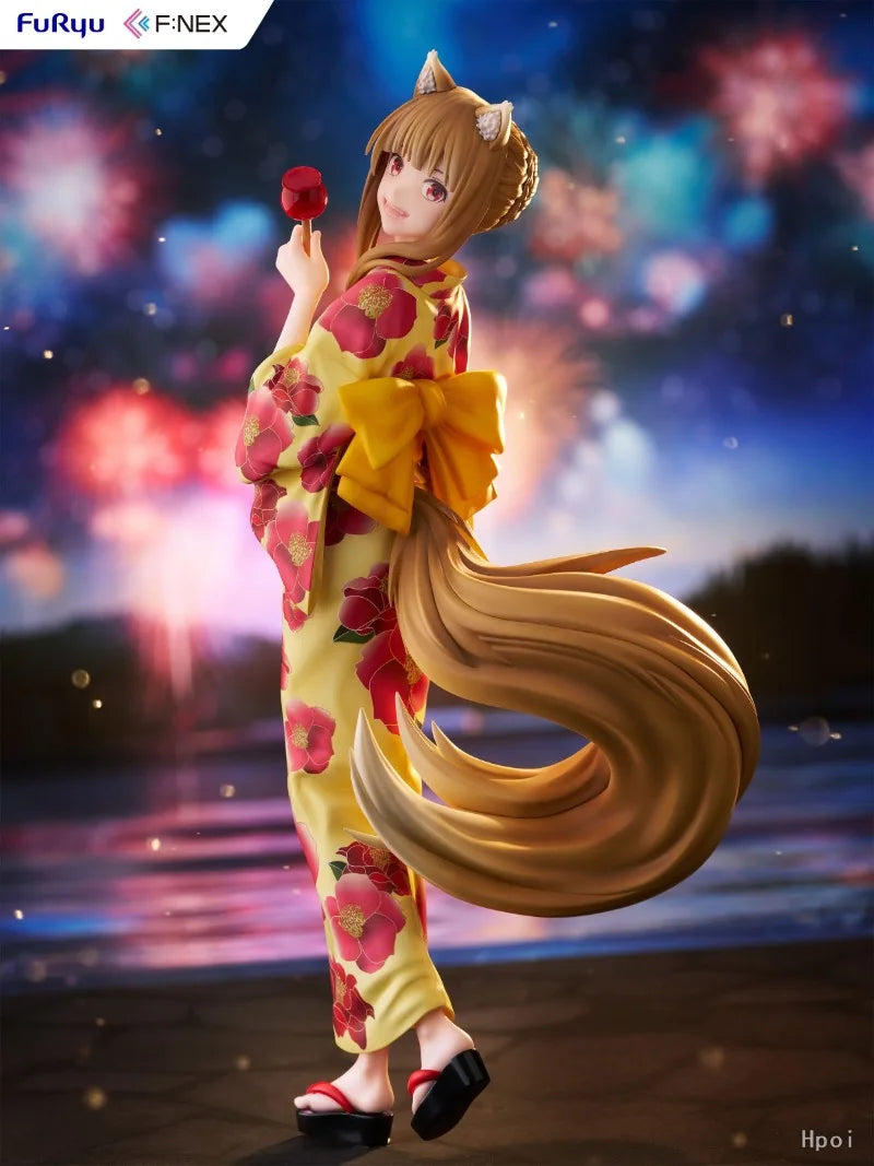 In Stock Original F:NEX MERCHANT MEETS THE WISE WOLF Holo Yukata VER 1/7 2025 New Game Figures Anime Model Collection