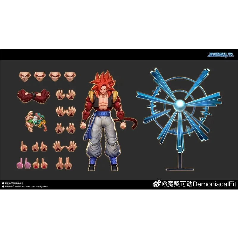Dämonische Passform Gogeta Figur Dragon Ball GT Super Saiyan 4 Gogeta 3.0 Anime Actionfiguren Figur Modell Spielzeug Geschenke