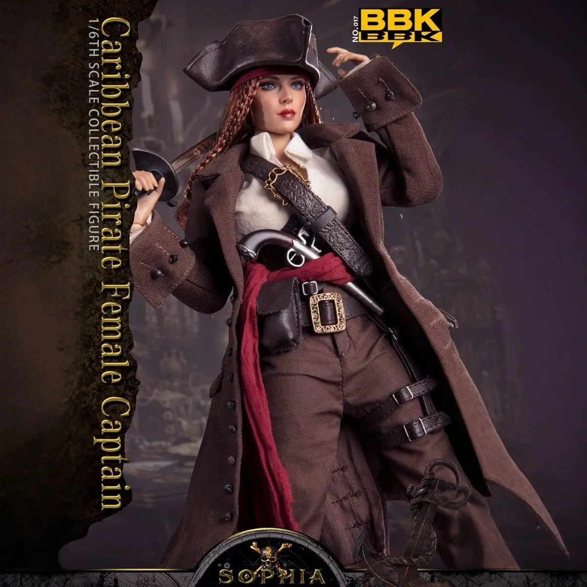 Spot 1/6 Soldier Handmade Caribbean Pirate Female Captain Sofia Bbk017 Action Figure Model Toys Action Figure Holiday Gifts