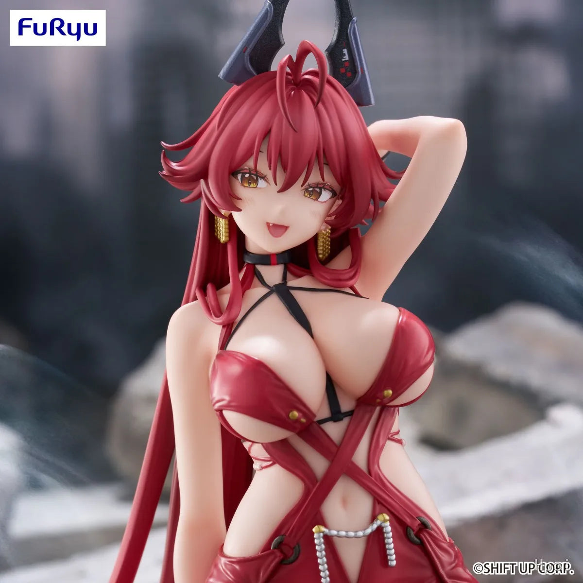 Original Genuine FuRyu Prepainted Noodle Stopper Figure Goddess of Victory: Nikke Red Hood Nonsense Red Game Figure Garage Kit