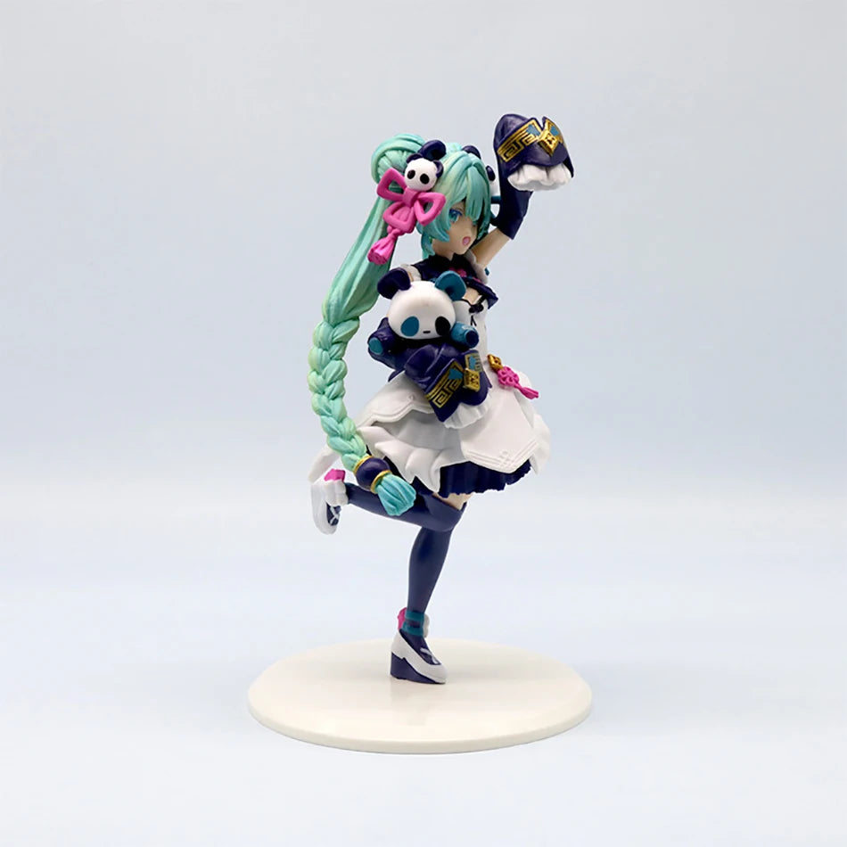 Hot Anime Hatsune Miku Figure 18cm National Style Fashion Panda MODERNCHINA Gift PVC Collection Acition Figure