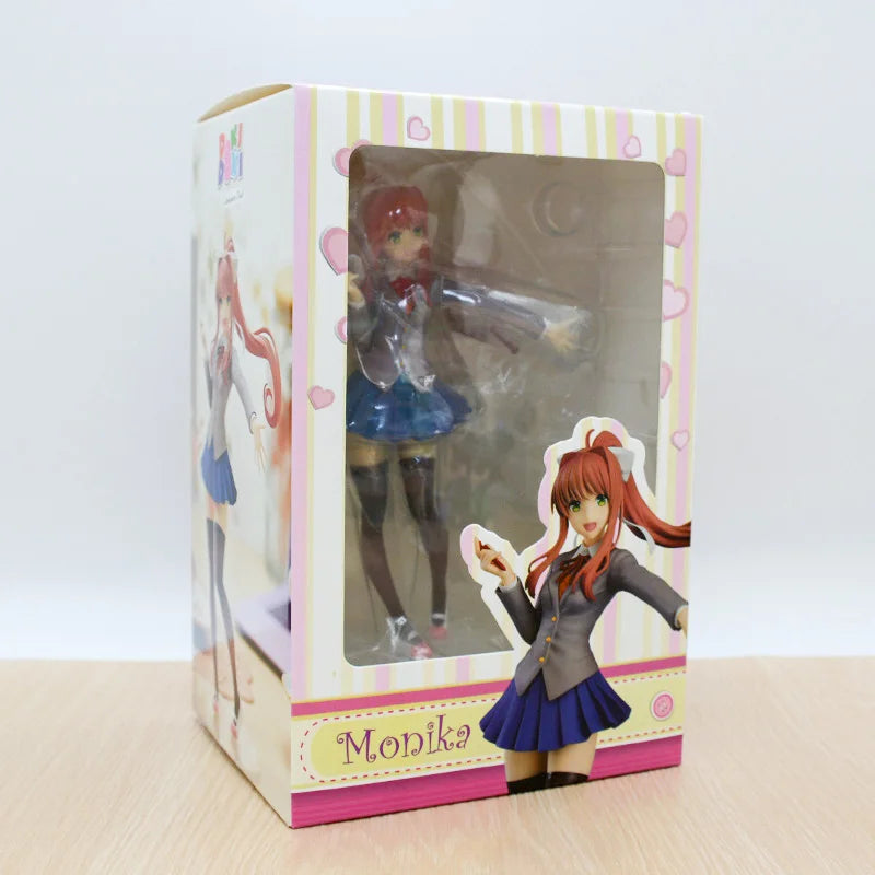 17cm POP UP PARADE Literature Club! Monika White Dress Anime Figure Sayori Action Figure Yuri/Natsuki Figure Model Doll Toy Gift