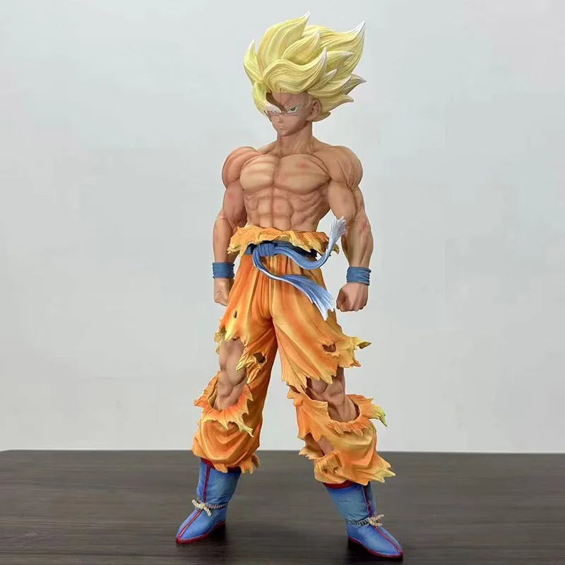 43cm Dragon Ball Z Son Goku Ssj Figurine Super Saiyan Goku Gk Statue Pvc Action Figures Model Toys Collection Ornament Doll Gift