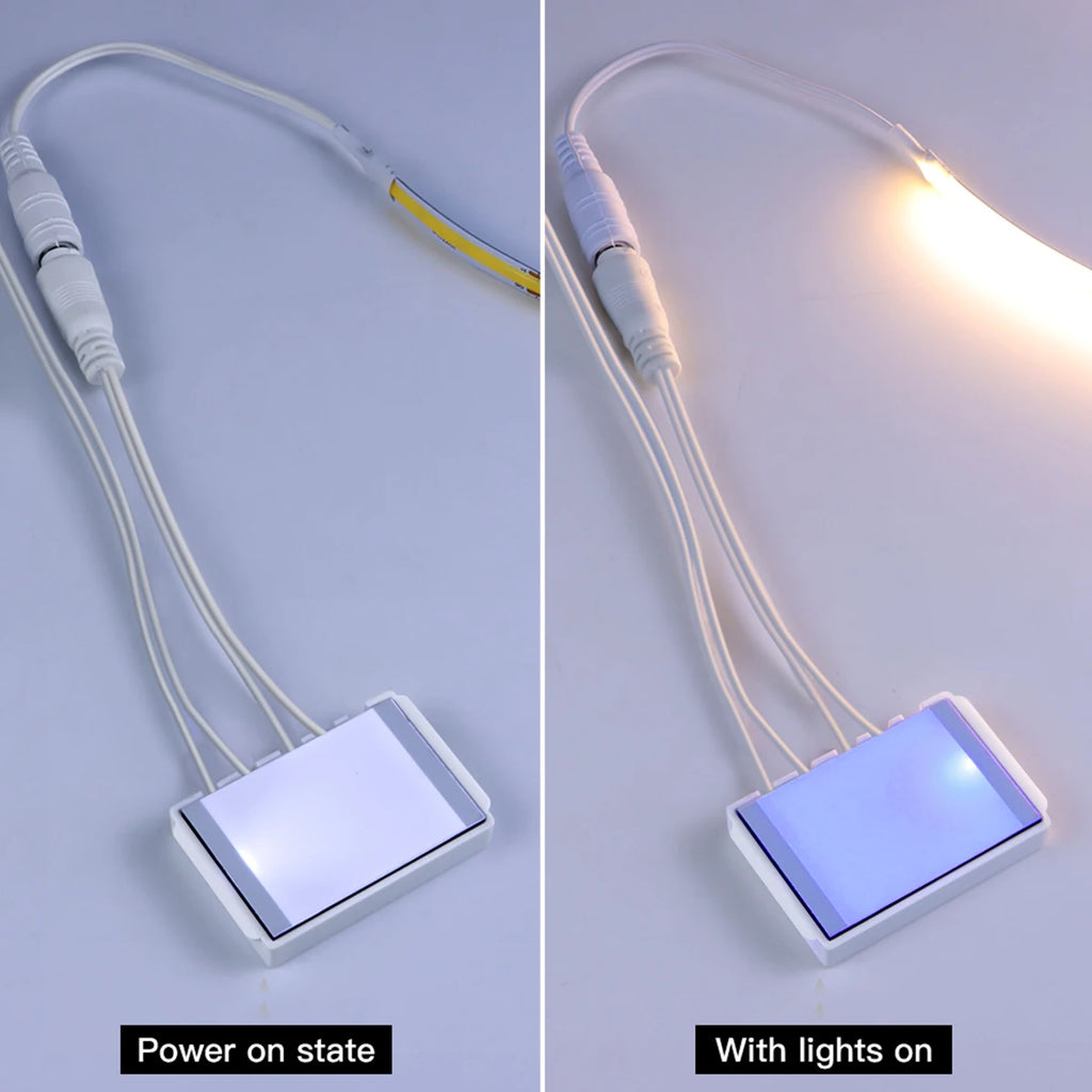 USB 5V LED лента, сензорен превключвател, димируема светлина за огледало за грим за баня, тоалетка за баня, огледало за подсветка, декоративна лампа
