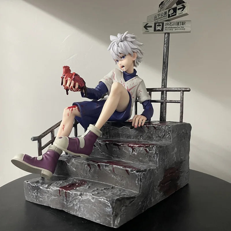 34 cm große Hunter x Hunter Killua Zoldyck PVC-Actionfigur, Anime-Figur, Killua GK Statue, Modell, Spielzeug, Sammlerpuppe, Kindergeschenk
