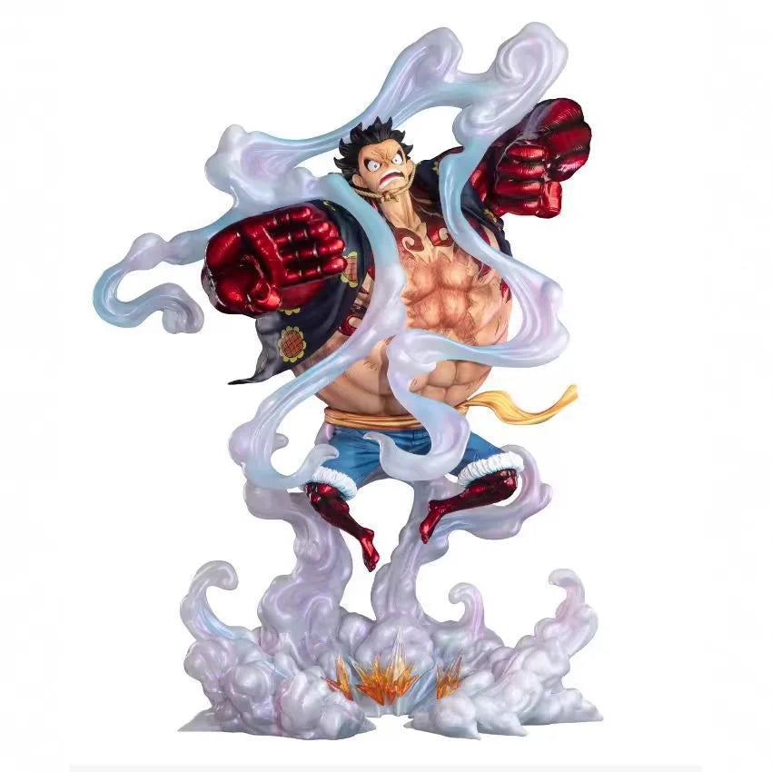 Anime One Piece Monkey D. Luffy Gear Fourth Battle Ver. GK PVC Actionfigur, 38 cm