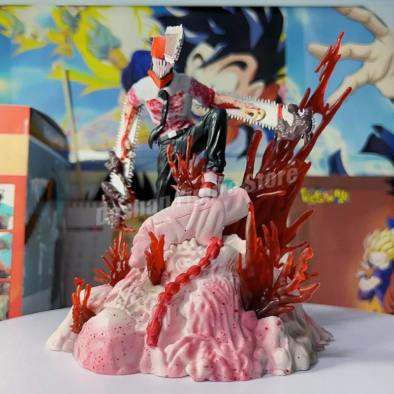 Gk Chainsaw Man Denji Pochita Action Figure Statue Makima Figurine Model Toys Collection Desktop Ornaments Demon Hunter Figures