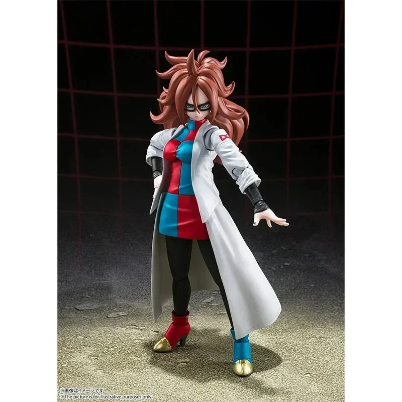 Bandai Original Genuine S.H.Figuarts SHF Dragon Ball Z Android 21 Anime Action Figure Model Toys Gifts Collectible Ornaments