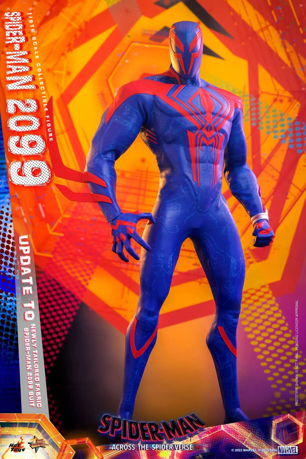 In Stock Original Hot Toys MMS711 SPIDER-MAN ACROSS SPIDER-VERSE PART ONE SPIDER-MAN 2099  Anime Figures Models Gifts Toys