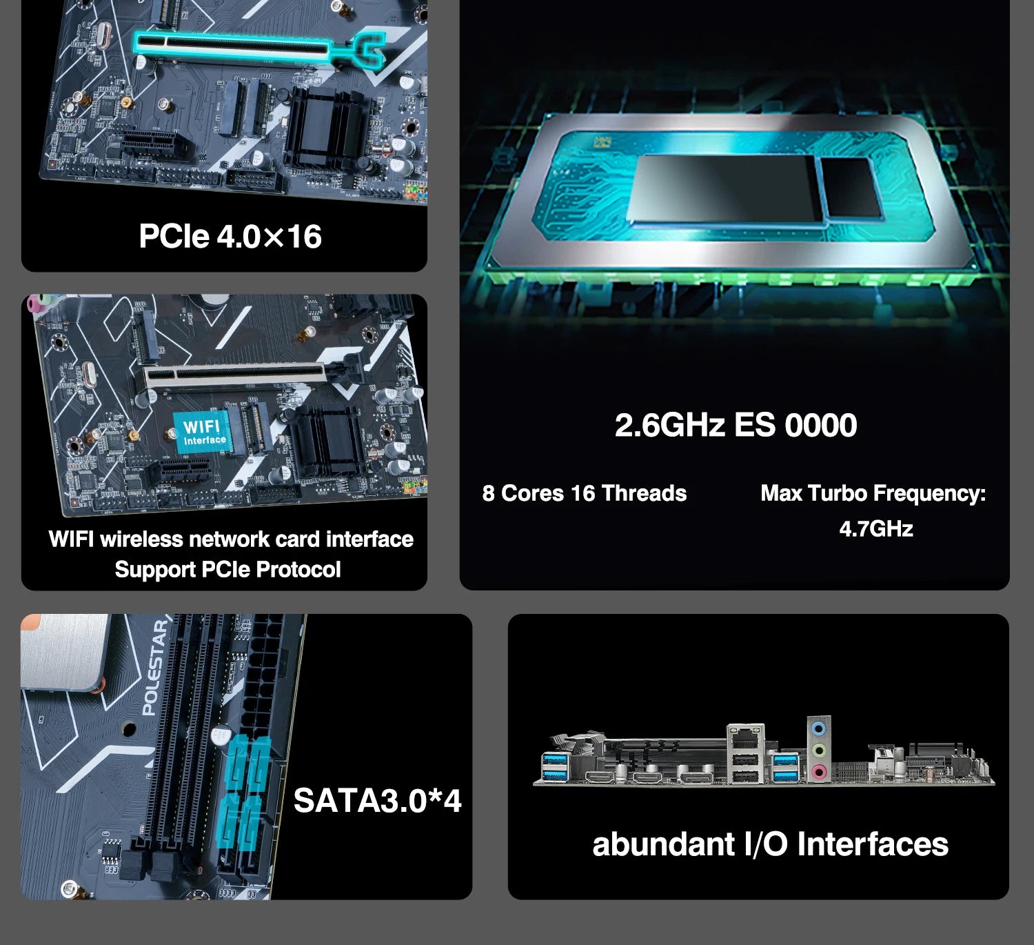 DIY-Gaming-Computer-Motherboard mit integriertem 11. Kit IntelCore CPU 0000 ES 2,6 GHz (siehe Kit i9 1198** i9 11900) DDR4