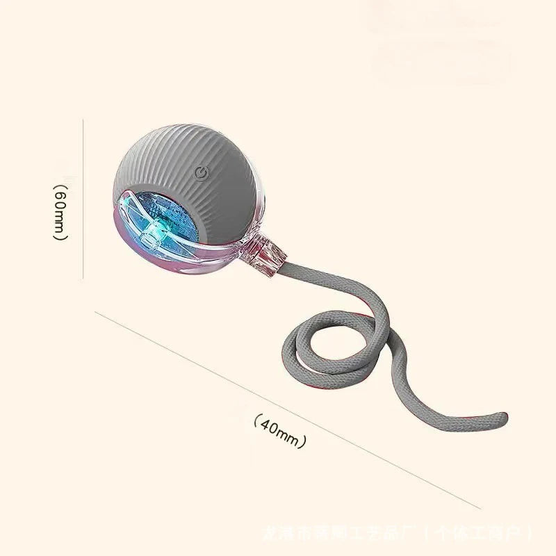 Interaktiver Katzenball: Automatischer Rollball für Kätzchen, wiederaufladbar, intelligentes elektrisches Haustierspielzeug mit Reizsensor