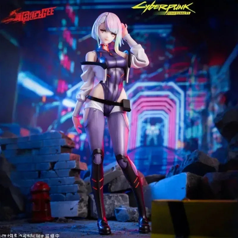 In Stock Animester Damanjiang Gee Original Cyberpunk Edgerunners Lucy Anime Figures Desktop Ornaments Model Collectible Toys Gif