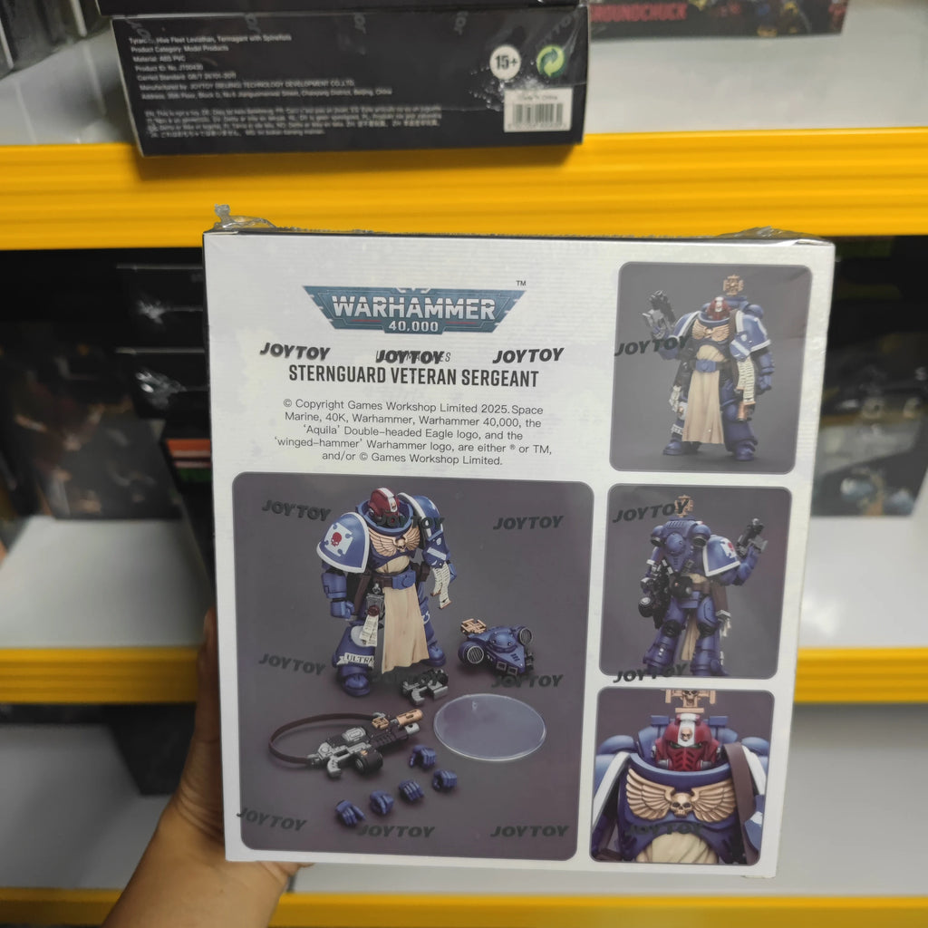 【JOYTOY】Warhammer 40K Ultramarines Sternguard Veteran Sergeant 1/18 Action Figure Model Toys