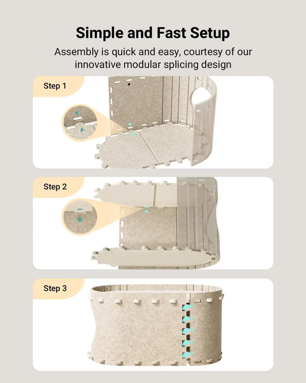 Cat House for Indoor Cats, Cat Bed Cave for Cats, Scratch Resistant Peekaboo Cat Caves, Foldable Cat Tunnel Enclosed Bed