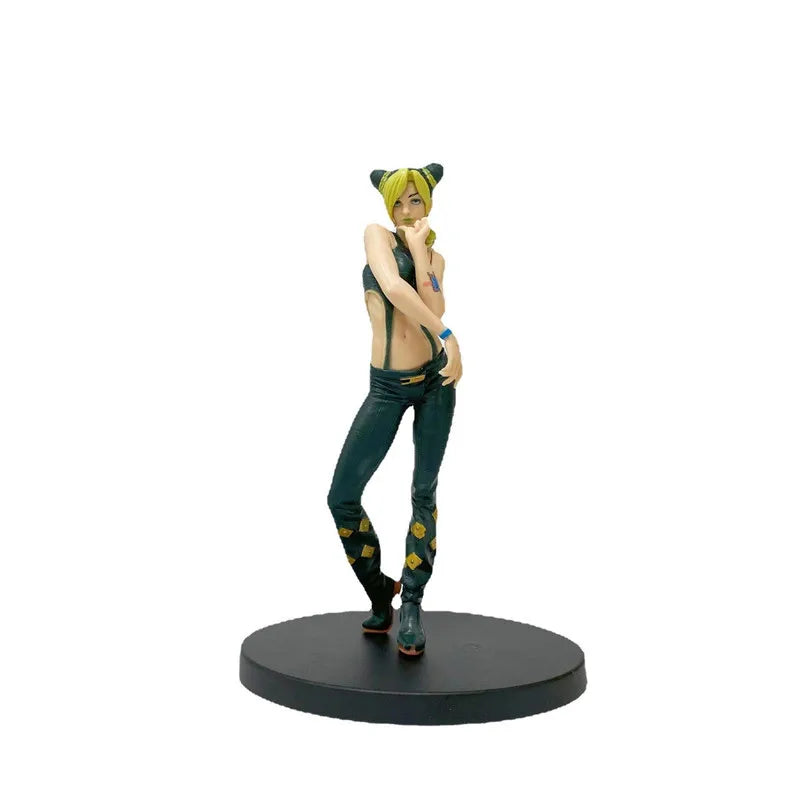 17CM Anime Bizarre Adventure Jojo Figure Banpresto Original Jolyne Cujoh Action Pvc Model Collectible Child Toys Gift